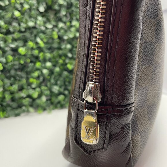 Louis Vuitton Damier Ebene Trousse Toilette Cosmetic Bag Toiletry Pouch - Picture 5 of 8